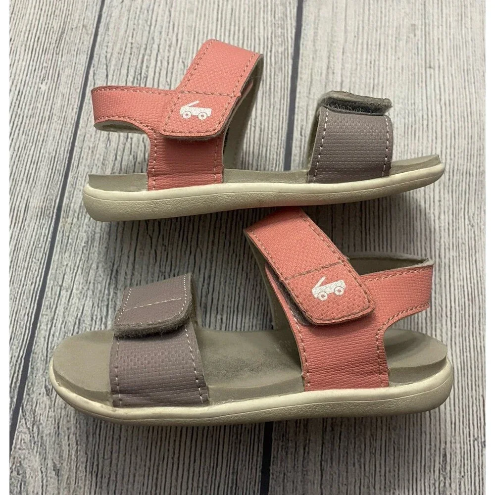 Pink & Grey Gray See Kai Run Little Girl Toddler Sandals Shoes, Size 7
